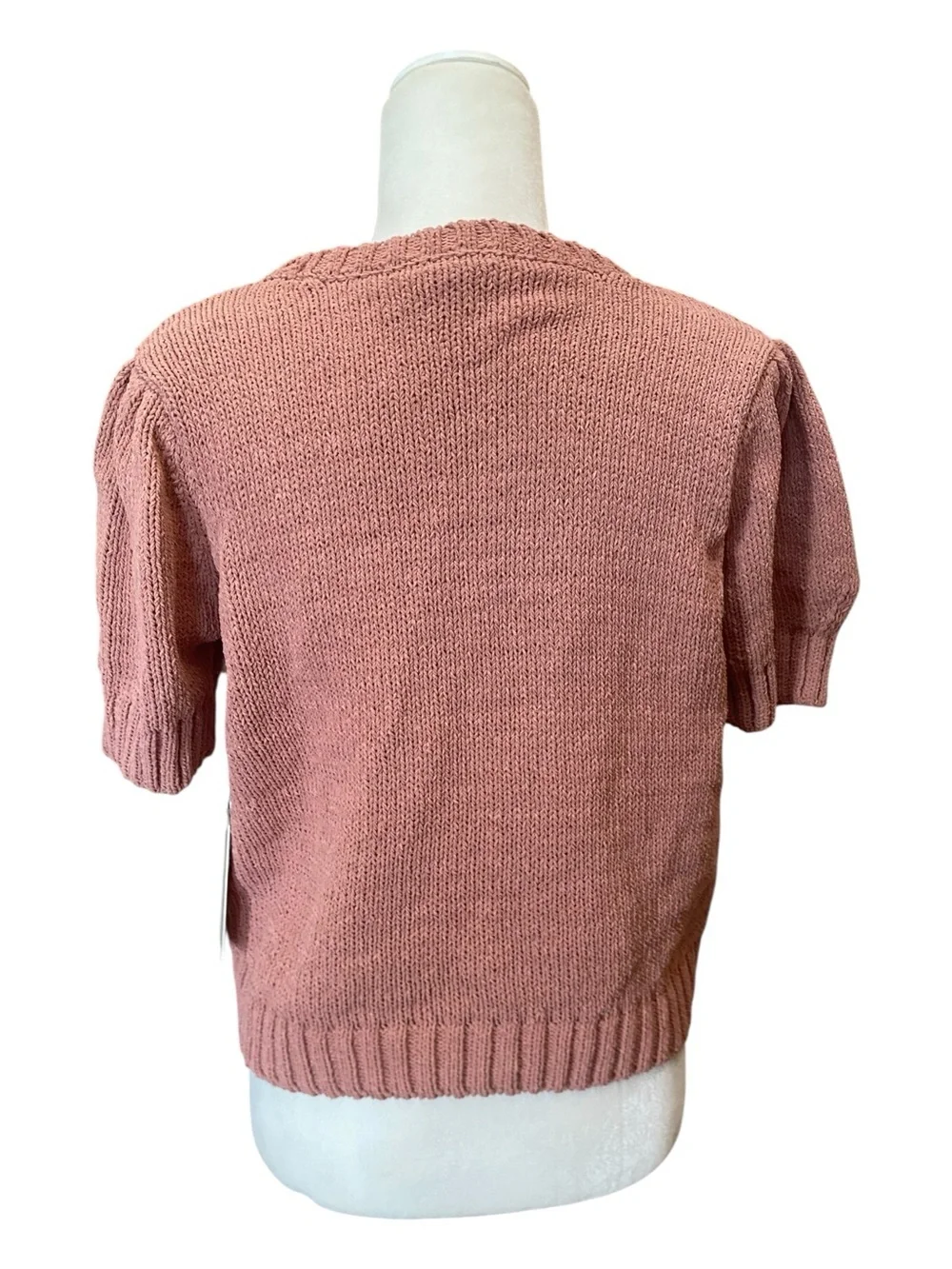 Joie Womens NWT Rosette Dusty Rose Short Sleeve Sweater